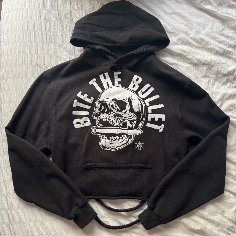 The Drive Clothing Bite The Bullet Cropped Hoodie